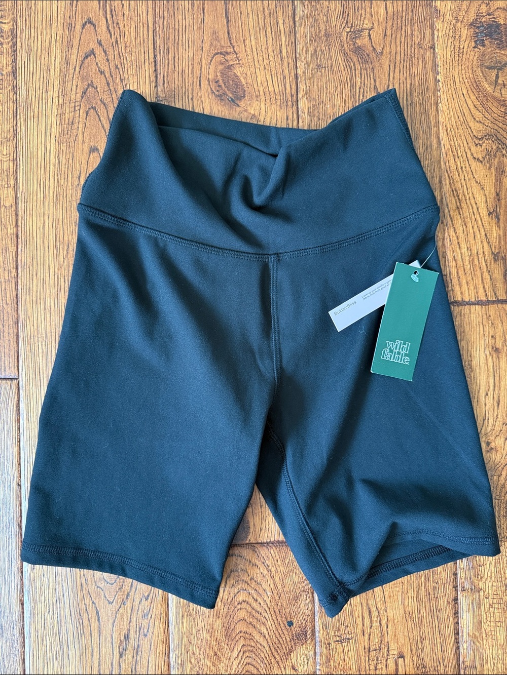 wild fable Black High-Rise Bike Shorts with Wide Waistband